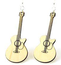 Cut-Away Guitar Earrings # 1423