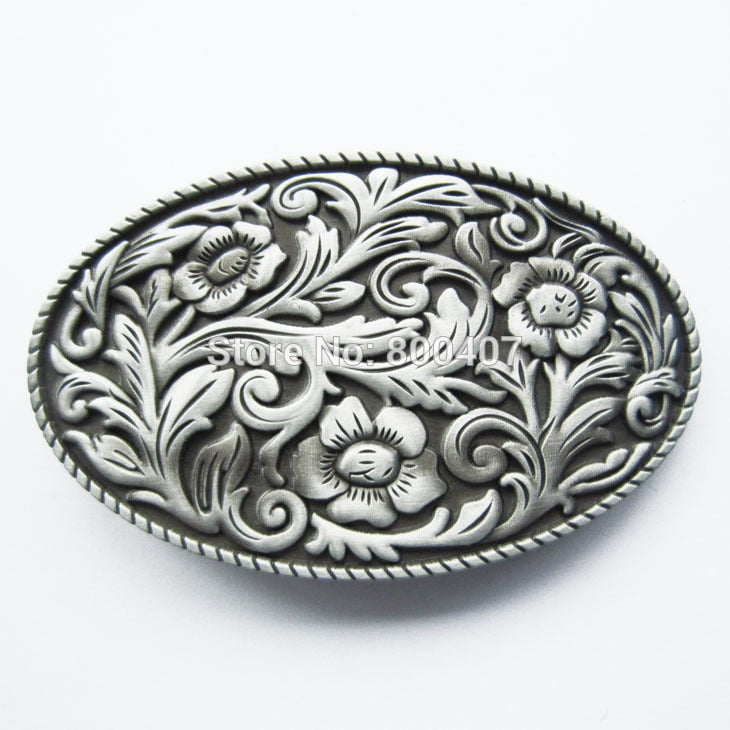 Original Western Cowgirl Flower Vintage Belt Buckle