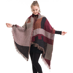 Cashmere Blanket Poncho Pashmina Shawl