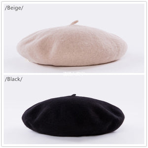 Wool Beret Female Winter Hat