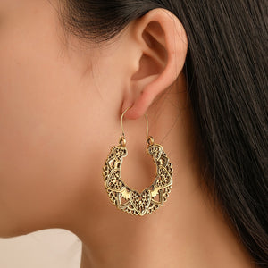 New Antique Gypsy Indian Tribal Ethnic Hoop Earrings