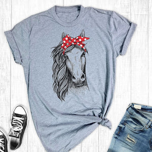 T-Shirt - cute horse print Farm Shirts