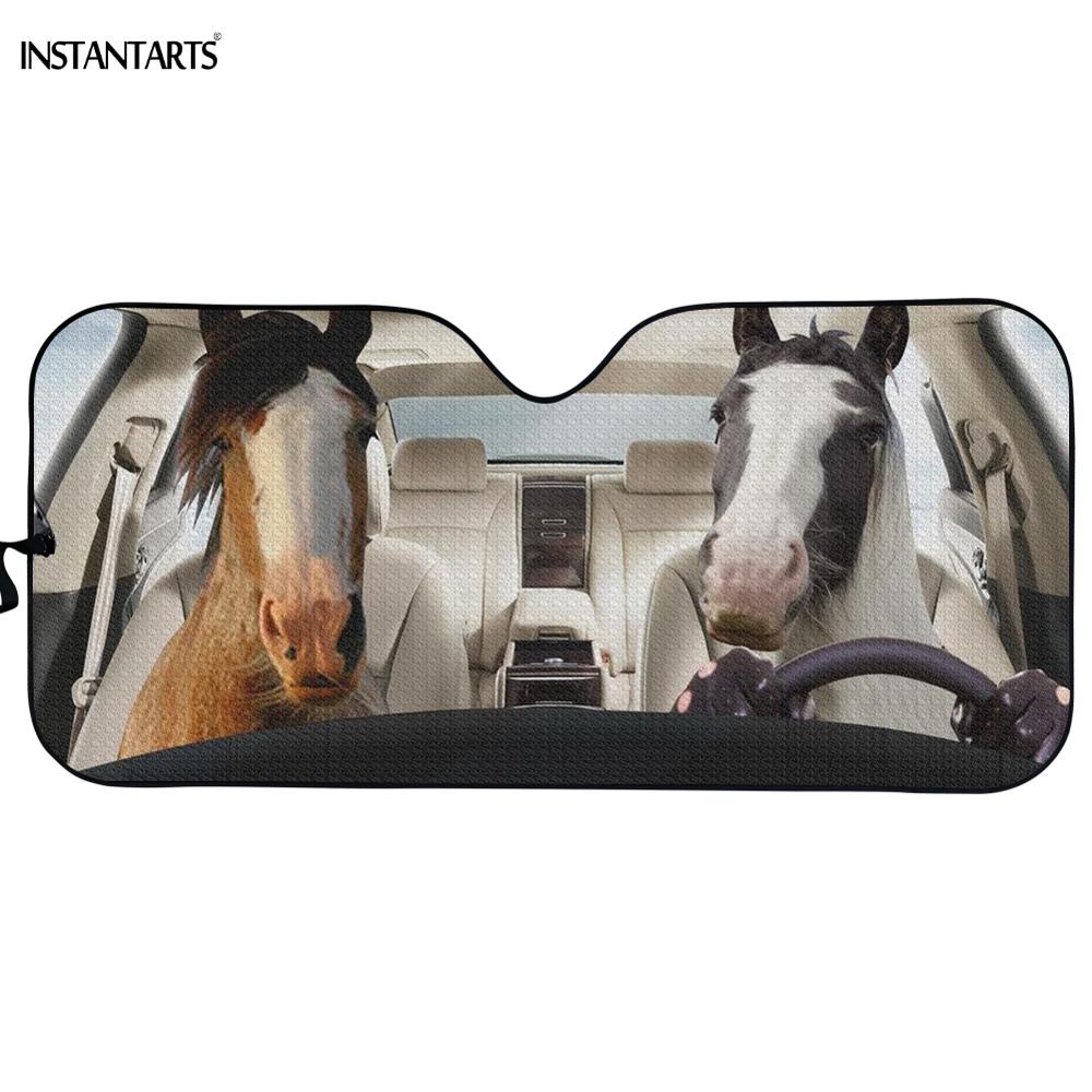 3D Crazy Horse Sunshade for Car